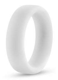 Белое люминесцентное эрекционное кольцо Silicone Glo Cock Ring - Blush Novelties - в Ижевске купить с доставкой