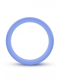 Голубое люминесцентное кольцо Silicone Glo Cock Ring - Blush Novelties - в Ижевске купить с доставкой