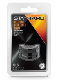 Черное эрекционное кольцо на мошонку Beef Ball Stretcher Snug - Blush Novelties - в Ижевске купить с доставкой