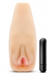 Мастурбатор-вагина с вибрацией Soft   Wet Natasha Realistic Beige Masturbator - Blush Novelties - в Ижевске купить с доставкой