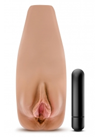 Маструбатор-вагина с вибрацией Soft   Wet Renata Realistic Tan Masturbator - Blush Novelties - в Ижевске купить с доставкой
