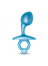 Голубая анальная пробка для массажа простаты Bulb Silicone Prostate Plug - 10,7 см. - b-Vibe - в Ижевске купить с доставкой