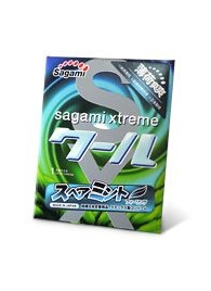 Презерватив Sagami Xtreme Mint с ароматом мяты - 1 шт. - Sagami - купить с доставкой в Ижевске