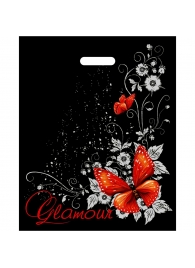 Черный пакет Glamour с вырубной ручкой (38х47 см) - Сима-Ленд - купить с доставкой в Ижевске