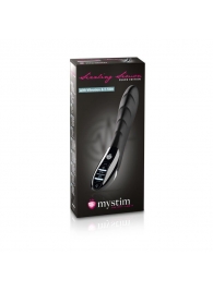 Вибратор с электростимуляцией Sizzling Simon Black Edition - 27 см. - MyStim - купить с доставкой в Ижевске
