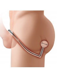 Кольцо на пенис с анальным стимулятором Stainless Steel Anal Hook   Cock Ring - BlueLine - в Ижевске купить с доставкой
