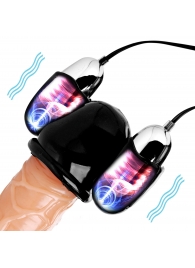 Черная стимулирующая насадка для головки полового члена Multi Speed Vibrating Penis Head Teaser - XR Brands - в Ижевске купить с доставкой
