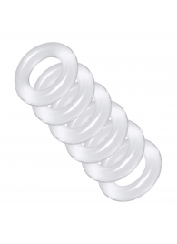 Комплект из 6 прозрачных эрекционных колец Ring Master Custom Ball Stretcher Kit - XR Brands - в Ижевске купить с доставкой