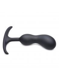 Черный массажер простаты с утяжелителями Premium Silicone Weighted Prostate Plug Medium - 16,3 см. - XR Brands - в Ижевске купить с доставкой