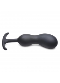 Черный массажер простаты с утяжелителями Premium Silicone Weighted Prostate Plug XL - 20,8 см. - XR Brands - в Ижевске купить с доставкой