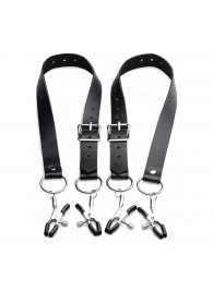 Ремни с зажимами для половых губ Spread Labia Spreader Straps with Clamps - XR Brands - купить с доставкой в Ижевске