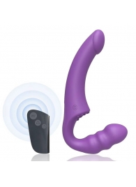 Фиолетовый безремневой страпон Straples Strap-On Dildo - Erokay - купить с доставкой в Ижевске