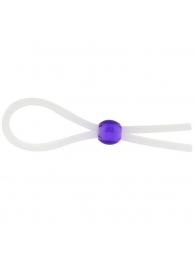 Прозрачное лассо с фиолетовой бусиной SILICONE COCK RING WITH BEAD LAVENDER - NMC - в Ижевске купить с доставкой