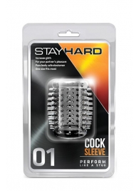 Прозрачная насадка с шипами STAY HARD COCK SLEEVE 01 CLEAR - Blush Novelties - в Ижевске купить с доставкой