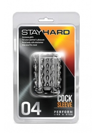 Прозрачная насадка с бороздками STAY HARD COCK SLEEVE 04 CLEAR - Blush Novelties - в Ижевске купить с доставкой