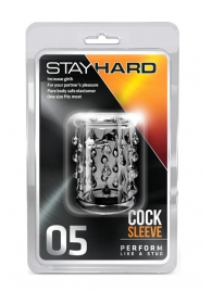 Прозрачная насадка с капельками STAY HARD COCK SLEEVE 05 CLEAR - Blush Novelties - в Ижевске купить с доставкой