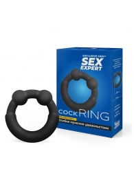 Черное эрекционное силиконовое кольцо - Sex Expert - в Ижевске купить с доставкой