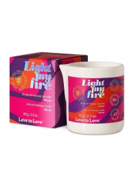 Массажная свеча Light My Fire с ароматом моной - 80 мл. - Love to Love - купить с доставкой в Ижевске