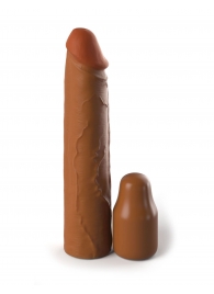 Коричневая насадка на член 2  Silicone X-tension - 20,3 см. - Pipedream - в Ижевске купить с доставкой