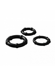 Набор из 3 черных эрекционных колец Babooom Ring Set - Adrien Lastic - в Ижевске купить с доставкой