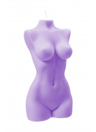 Фиолетовая интерьерная свеча в форме женского торса - 850 гр. - Pecado - купить с доставкой в Ижевске