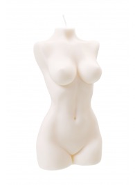 Белая интерьерная свеча в форме женского торса - 850 гр. - Pecado - купить с доставкой в Ижевске