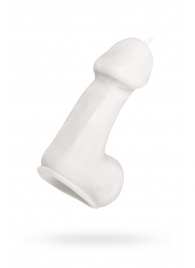 Белая свеча в форме пениса - 47 гр. - Pecado - купить с доставкой в Ижевске