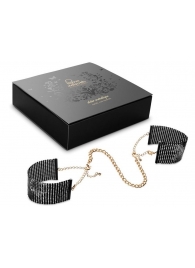 Чёрные дизайнерские наручники Desir Metallique Handcuffs Bijoux - Bijoux Indiscrets - купить с доставкой в Ижевске