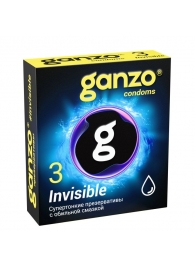 Супертонкие презервативы Ganzo Invisible - 3 шт. - Ganzo - купить с доставкой в Ижевске
