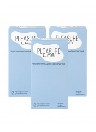 Набор из 3 упаковок ультратонких презервативов Pleasure Lab (по 12 шт.) - Pleasure Lab - купить с доставкой в Ижевске