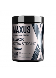 Черные утолщенные презервативы MAXUS Extra Strong с железным кейсом - 15 шт. - Maxus - купить с доставкой в Ижевске