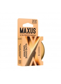 Точечные презервативы MAXUS 2000 Amazing Dots с железным кейсом - 3 шт. - Maxus - купить с доставкой в Ижевске