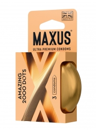 Точечные презервативы MAXUS 2000 Amazing Dots с железным кейсом - 3 шт. - Maxus - купить с доставкой в Ижевске