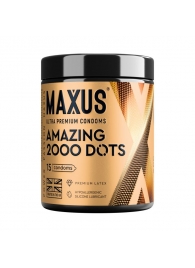 Точечные презервативы MAXUS 2000 Amazing Dots с железным кейсом - 15 шт. - Maxus - купить с доставкой в Ижевске