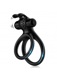 Черное эрекционное виброкольцо с подхватом мошонки Stay Hard - Boys of Toys - в Ижевске купить с доставкой