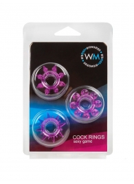 Набор из 3 лиловых эрекционных колец различной формы - Erowoman-Eroman - в Ижевске купить с доставкой