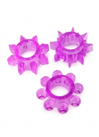 Набор из 3 лиловых эрекционных колец различной формы - Erowoman-Eroman - в Ижевске купить с доставкой
