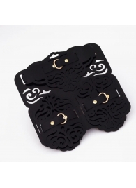 Фигурный набор для БДСМ-игр с узорами и золотистой фурнитурой - Crazy Handmade - купить с доставкой в Ижевске