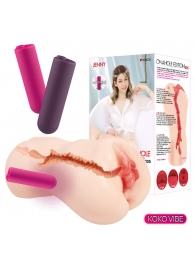 Мастурбатор-вагина с вибрацией Jenny Onahole edition 005 - KOKOS - в Ижевске купить с доставкой