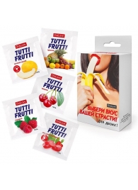 Набор из 5 саше съедобных смазок Tutti-Frutti - Биоритм - купить с доставкой в Ижевске