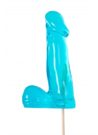 Голубой леденец в форме члена со вкусом блю кюрасао - 173 гр. - Sosuчki - купить с доставкой в Ижевске