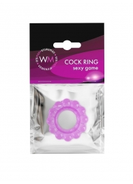 Лиловое эрекционное кольцо с 2 рядами стимулирующих шариков - Erowoman-Eroman - в Ижевске купить с доставкой