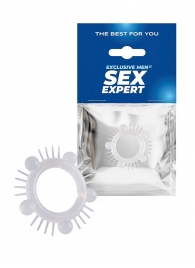 Эластичное эрекционное кольцо с шишечками и шипами - Sex Expert - в Ижевске купить с доставкой