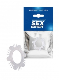 Эластичное эрекционное кольцо с шипиками и шариками - Sex Expert - в Ижевске купить с доставкой