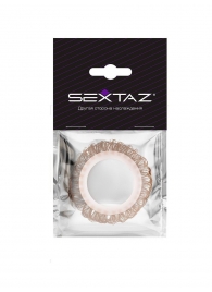 Эрекционное кольцо с бежевыми «ресничками» - Sextaz - в Ижевске купить с доставкой