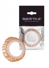 Эрекционное кольцо с бежевыми «ресничками» - Sextaz - в Ижевске купить с доставкой