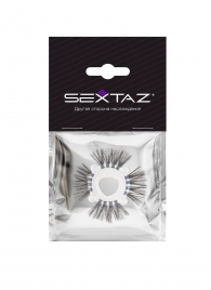 Эластичное эрекционное кольцо с черными «ресничками» - Sextaz - в Ижевске купить с доставкой