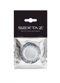 Эластичное эрекционное колечко с черными «ресничками» - Sextaz - в Ижевске купить с доставкой