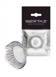 Эластичное эрекционное кольцо с длинными черными «ресничками» - Sextaz - в Ижевске купить с доставкой