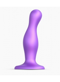 Фиолетовая насадка Strap-On-Me Dildo Plug Curvy size M - Strap-on-me - купить с доставкой в Ижевске